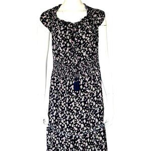 205 Collins 3X Cottagecore Smocked Floral Tiered Sleeveless Ruffle Maxi Dress